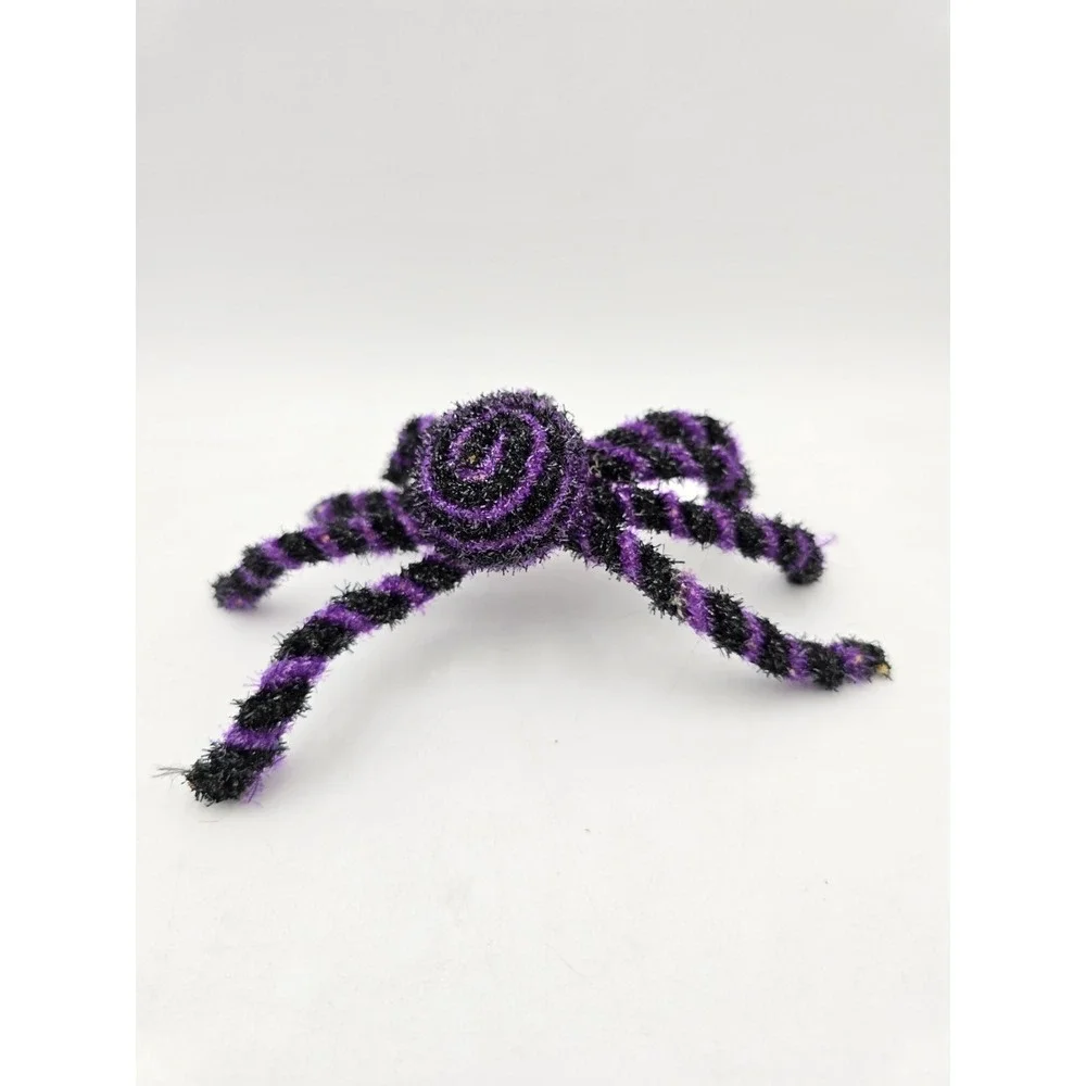 Vintage Halloween Spider Melamine Plate With‎ Bonus Purple Spider Decoration